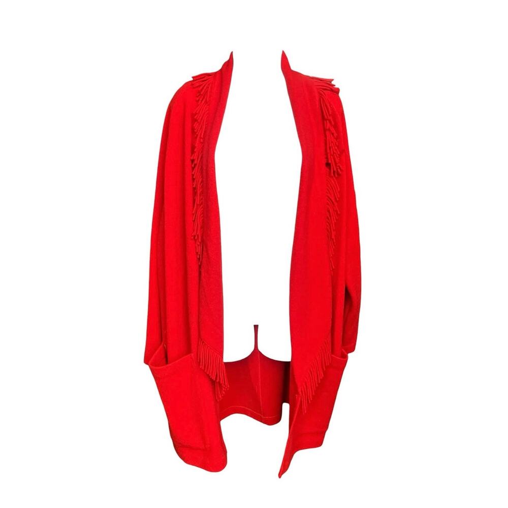 Red Wool fringe sweater